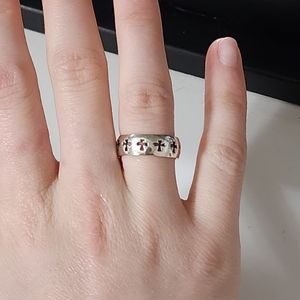 Sterling silver cross band